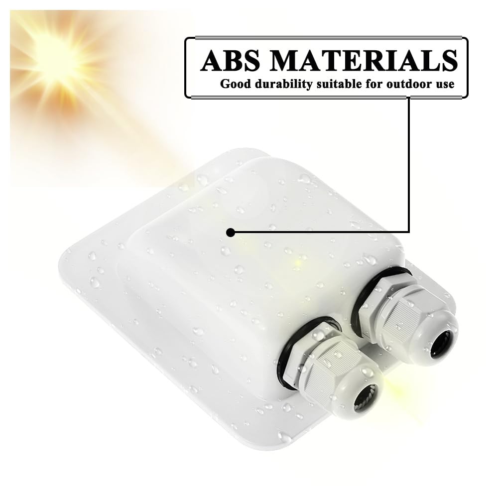 Weatherproof Abs Solar Double Cable Entry Gland For All Cable Types 2mmฒ To 6mmฒ