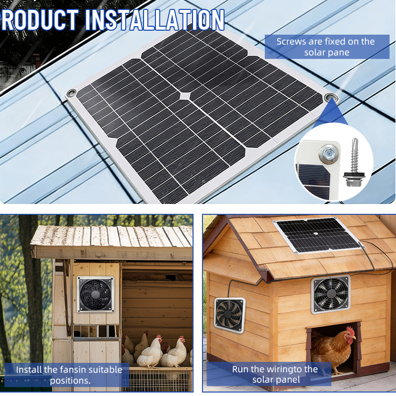 Solar Powered Fan/Solar Exhaust Fans for Outside/Solar Greenhouse Fan/Solar