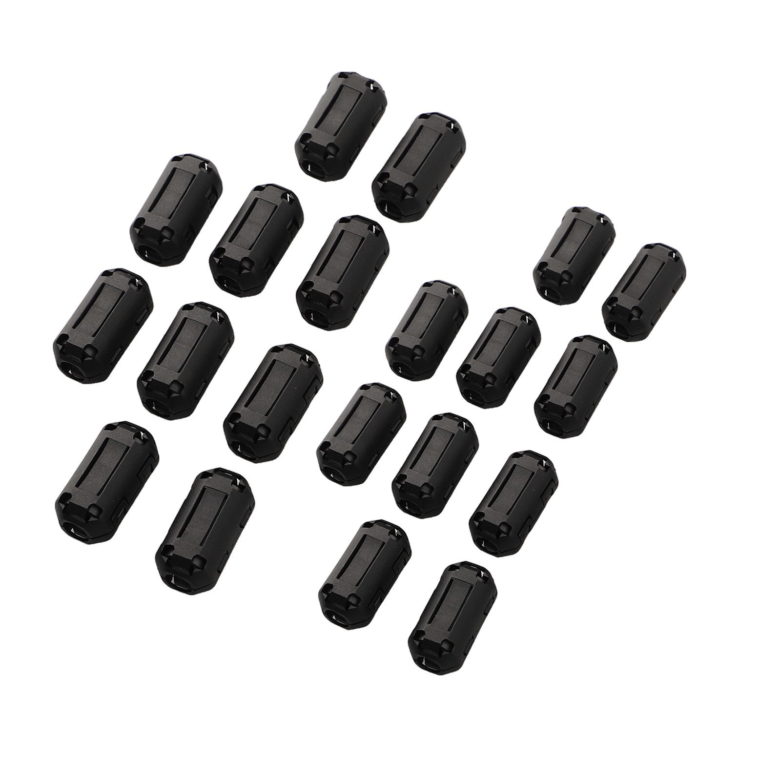 20pcs Clip On Ferrite Core Beads for Ring Core Noise Suppression 7mm and 13mm