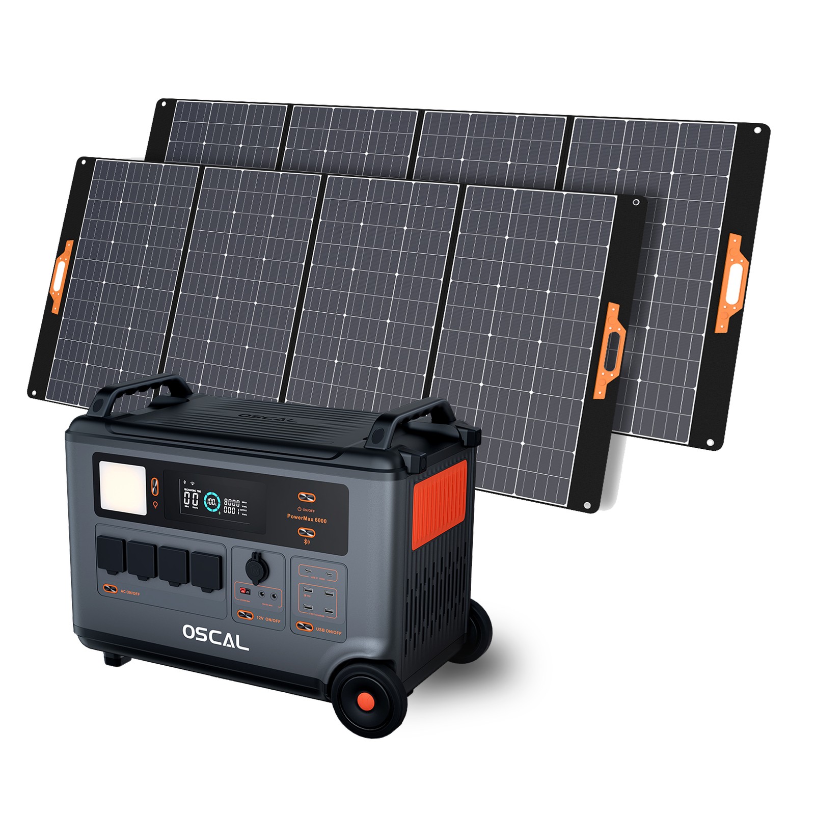 Blackview OSCAL PowerMax 3600 3000W Power Station 3600Wh + 2x 400W Solar Panel