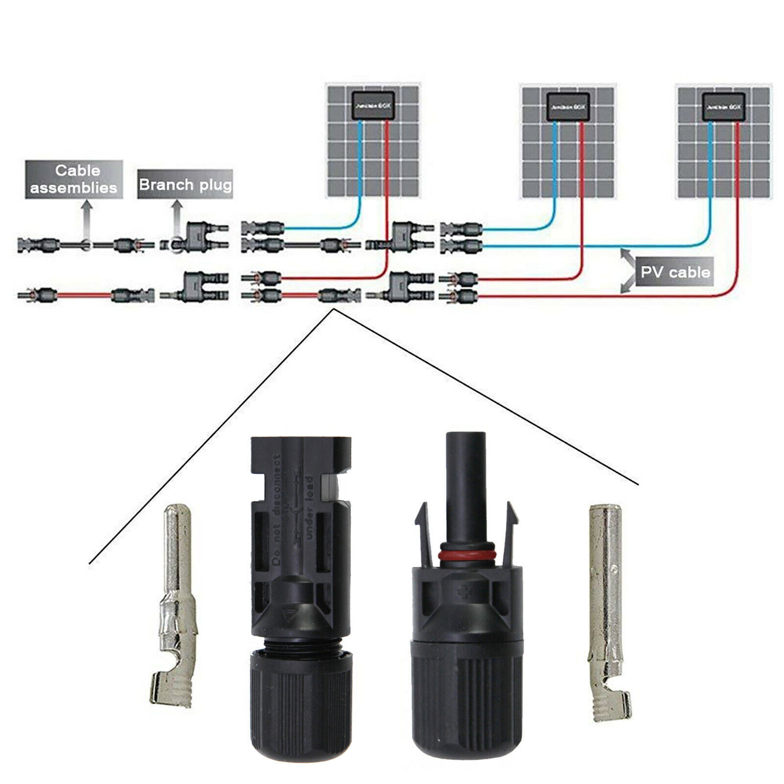 12Pairs Panel PV Solar Cable Connectors Wire Crimper Pliers Crimping Tool Set