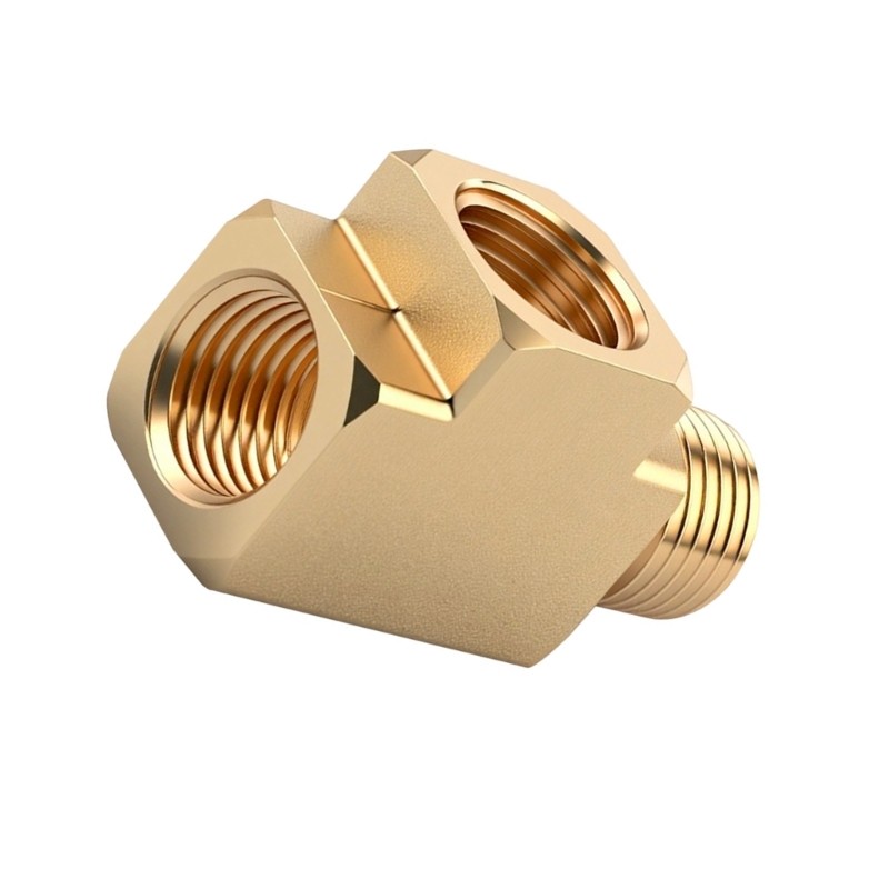Instrument Line Brass Branch Fitting with Square Body Service Use for Repair Use