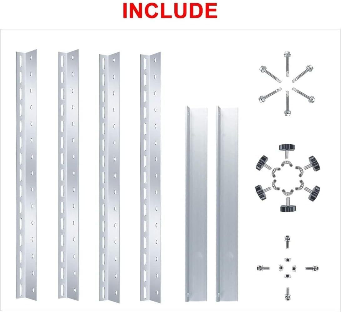 28″ Solar Panel RV Tilt Mount Brackets Ground Roof Flat Surface Adjustable Frame