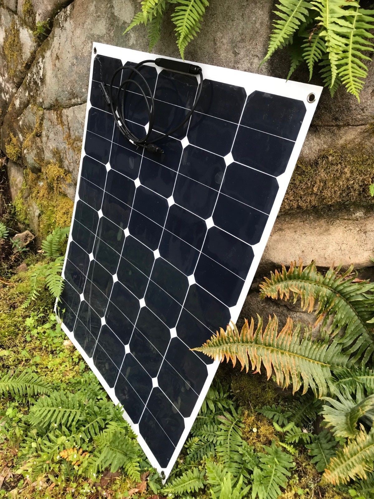 95 Watt Sunpower semi flexible solar panel. 33 volt output for e-bikes SS FSP95