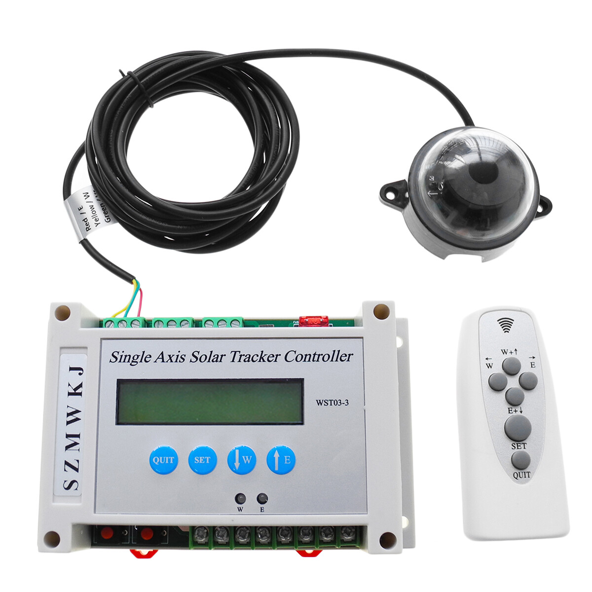 SZMWKJ Single Axis Solar Panel Tracking LCD Solar Tracker Controller & IR Remote