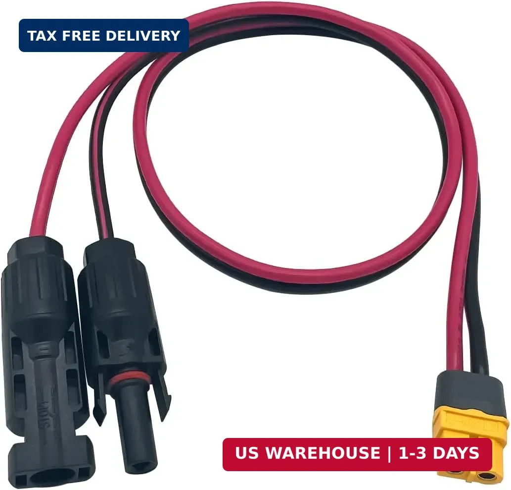 Solar Connector to XT60 Adapter Connector Connect Solar Panel for Lipo Battery P