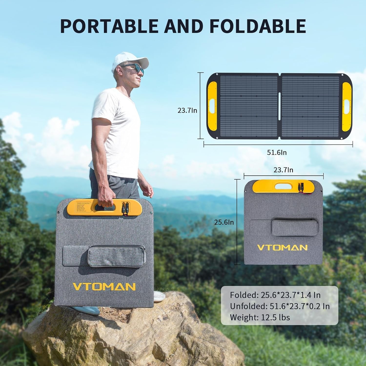 VTOMAN 110W Folding Solar Charger IP67