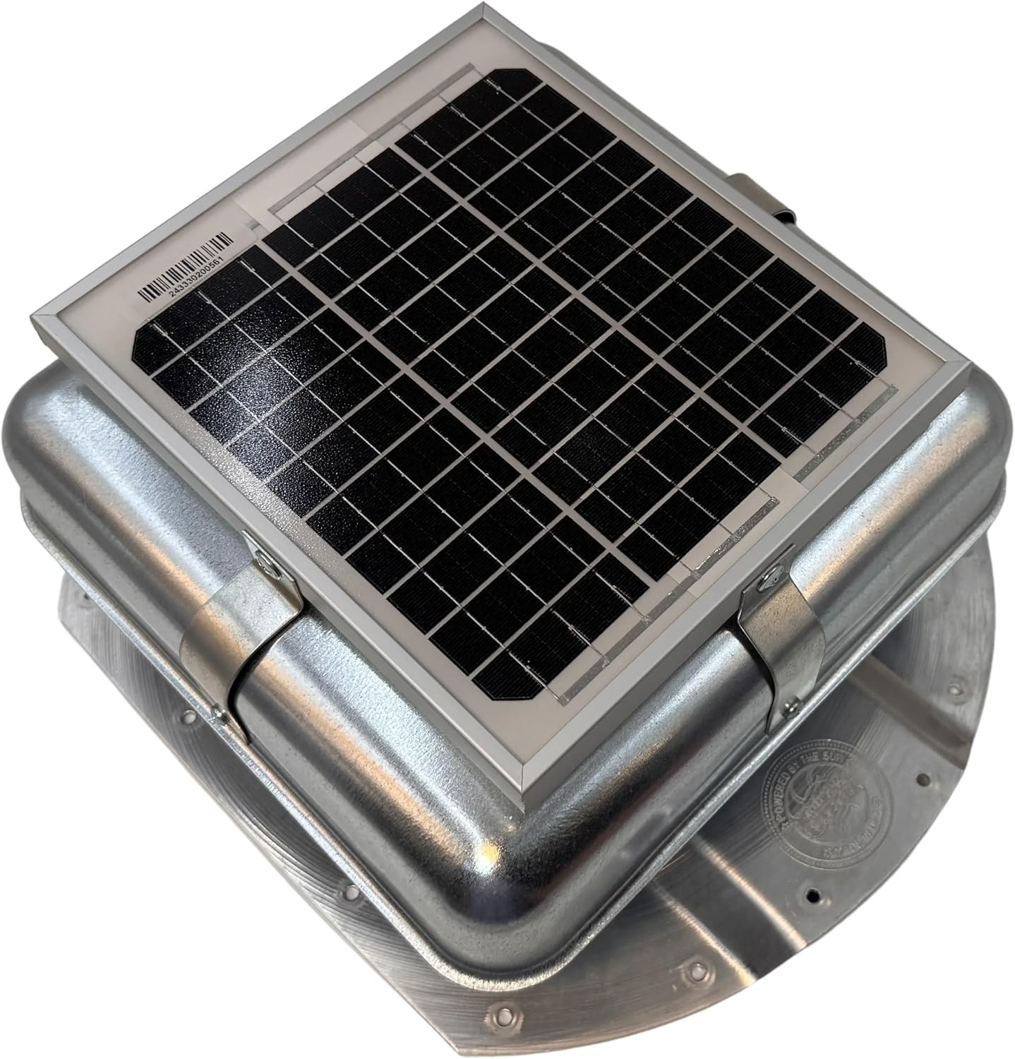 Solar Mega Roofblaster for 3.5″ Ribbed Conex Shipping Container Vent (Galvanized