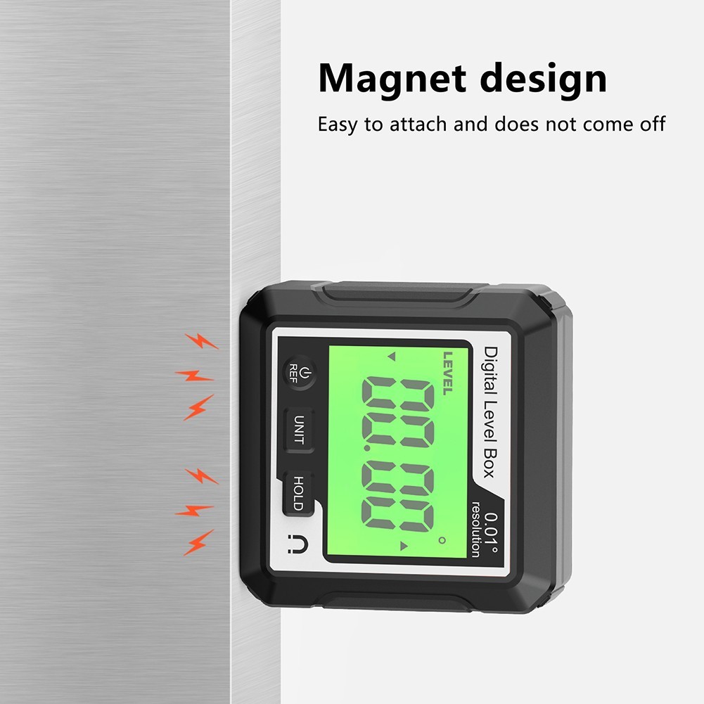 Magnetic Digital Protractor with Dual Mode Measuring Range from 4 to 90 Degrees