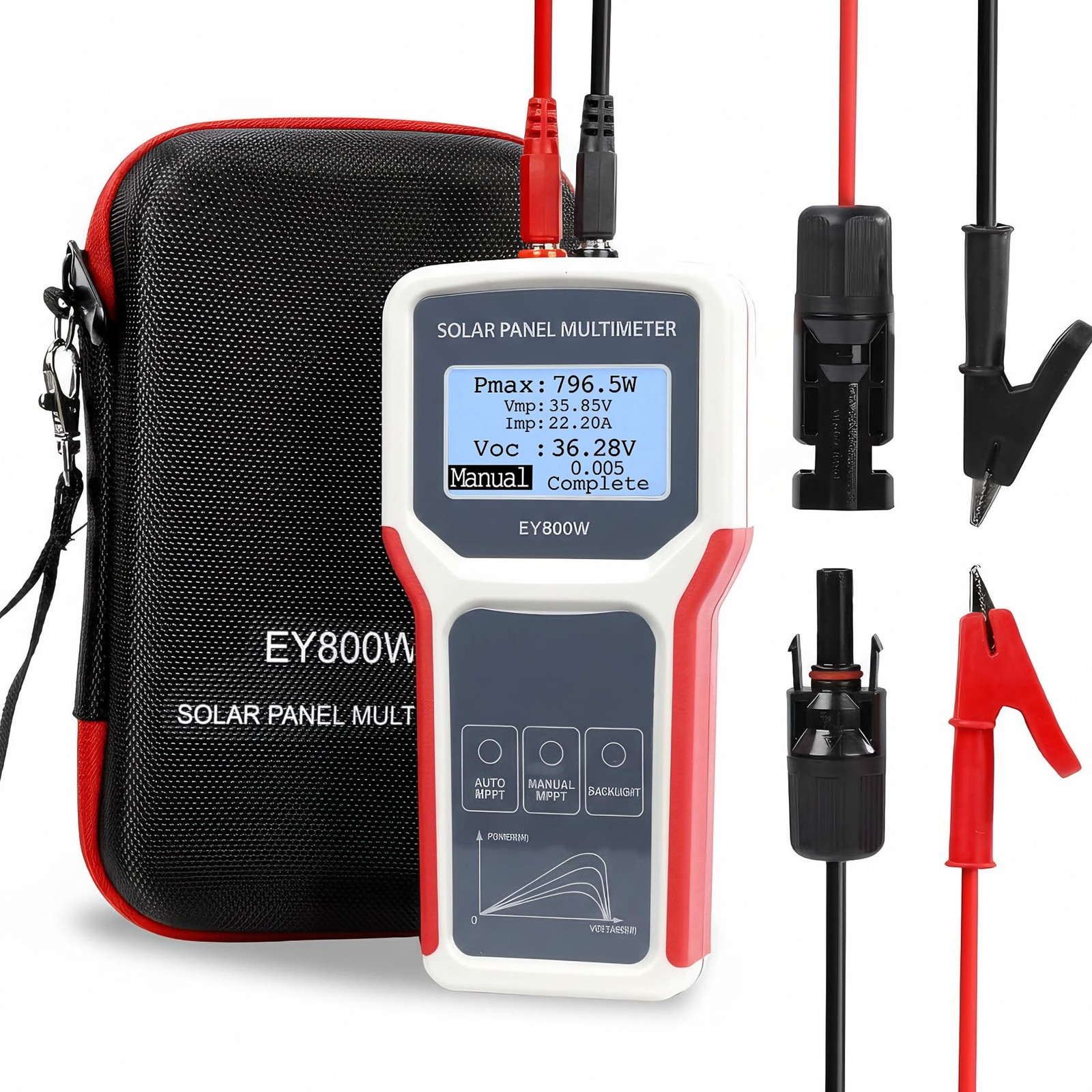 Solar Panel Tester/EY800W Solar Panel Meter/PV Testing Instrument Ultra Open …