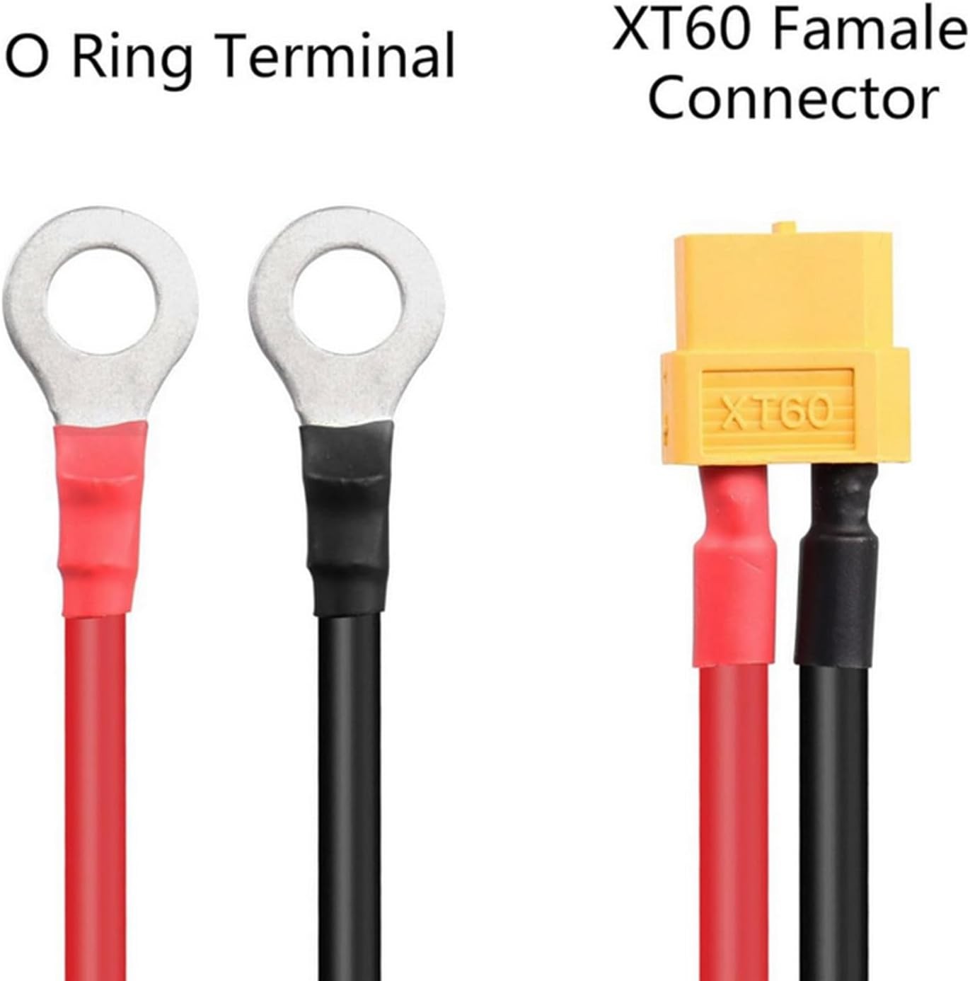 1pc XT60 to O Ring Terminal Cable with 12inch 10awg Silicone Wire XT60 Female