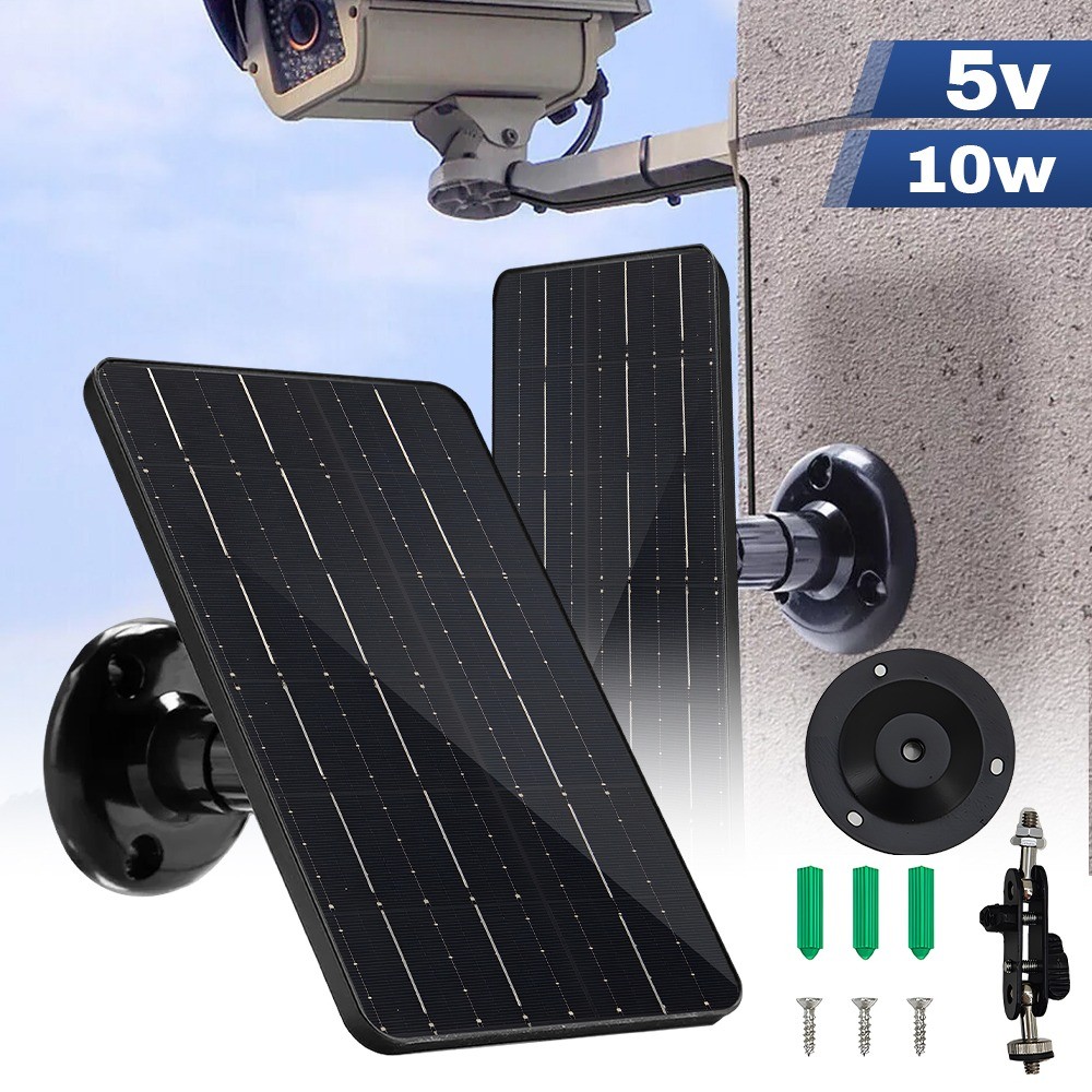 10W 5W 5V Solar Panel Power Battery Charger For CCTV Camera Security Cam Outdoor