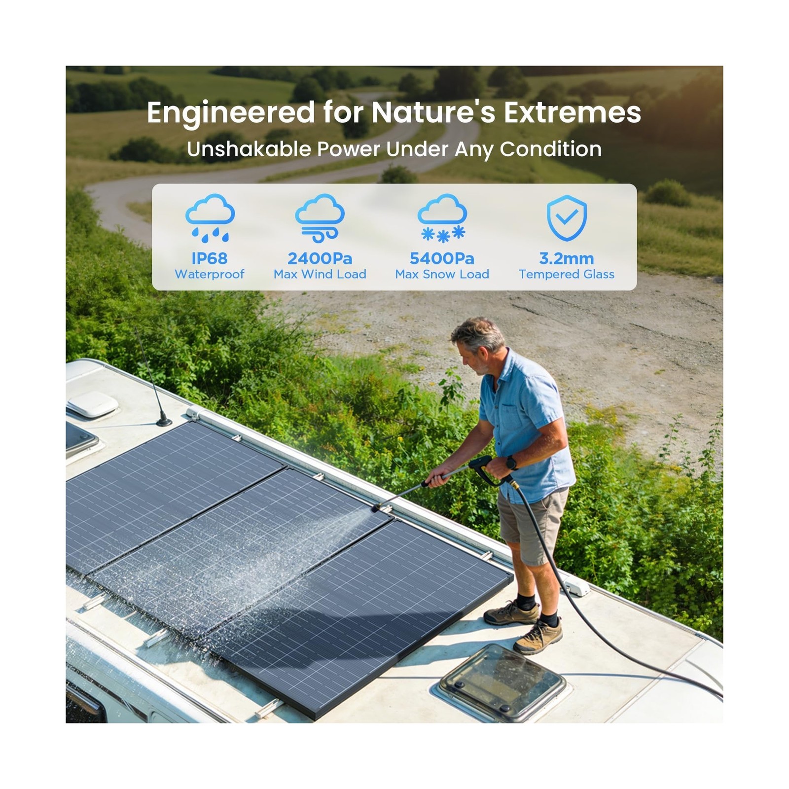 430W Anti-Shading Solar Panel,Callsun 2PCS 215 Watt N-Type 16BB Bifacial Sola…