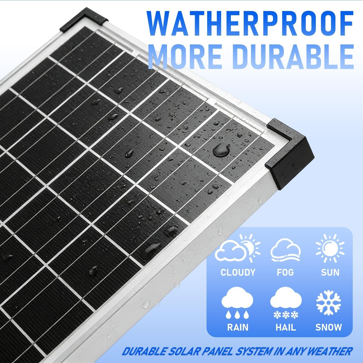 20W Solar Panel 16V Charger Battery Charger Kit Maintainer RV Boat Trailer ATV