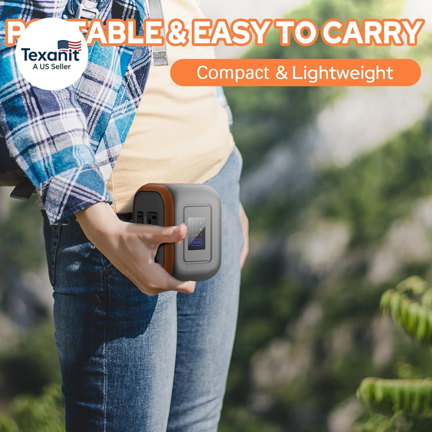 Portable Solar Power Station 100W with Foldable 40W Solar Panel,120W 110V Portab