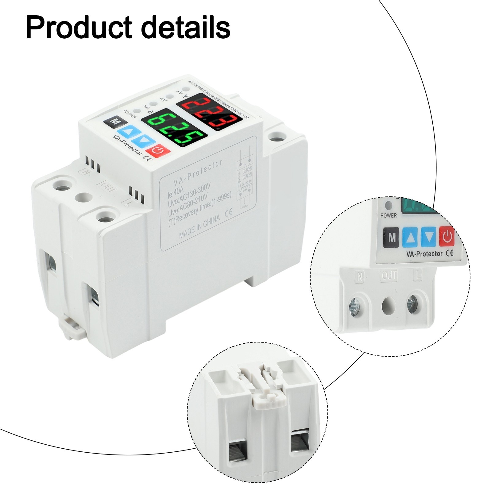 40A 63A Digital Circuit Breaker With SelfResetting And Real Time Monitoring