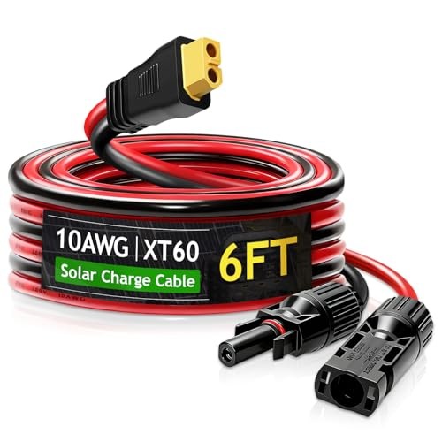 Solar Panel Extension Cable, 10AWG to XT60 Charge Extension Cable, MC4 – MC4