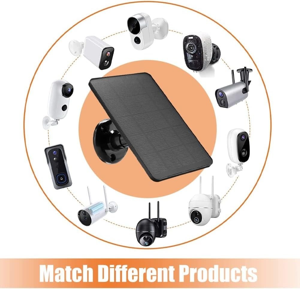 Efficient 4W Solar Panel Charger for Doorbell & Security Cameras – Easy Install