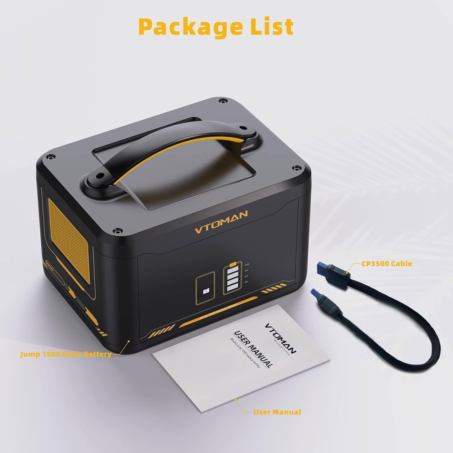 VTOMAN Jump 1800 Portable Power Station 1800W With Extra Battery 3096Wh Capacity