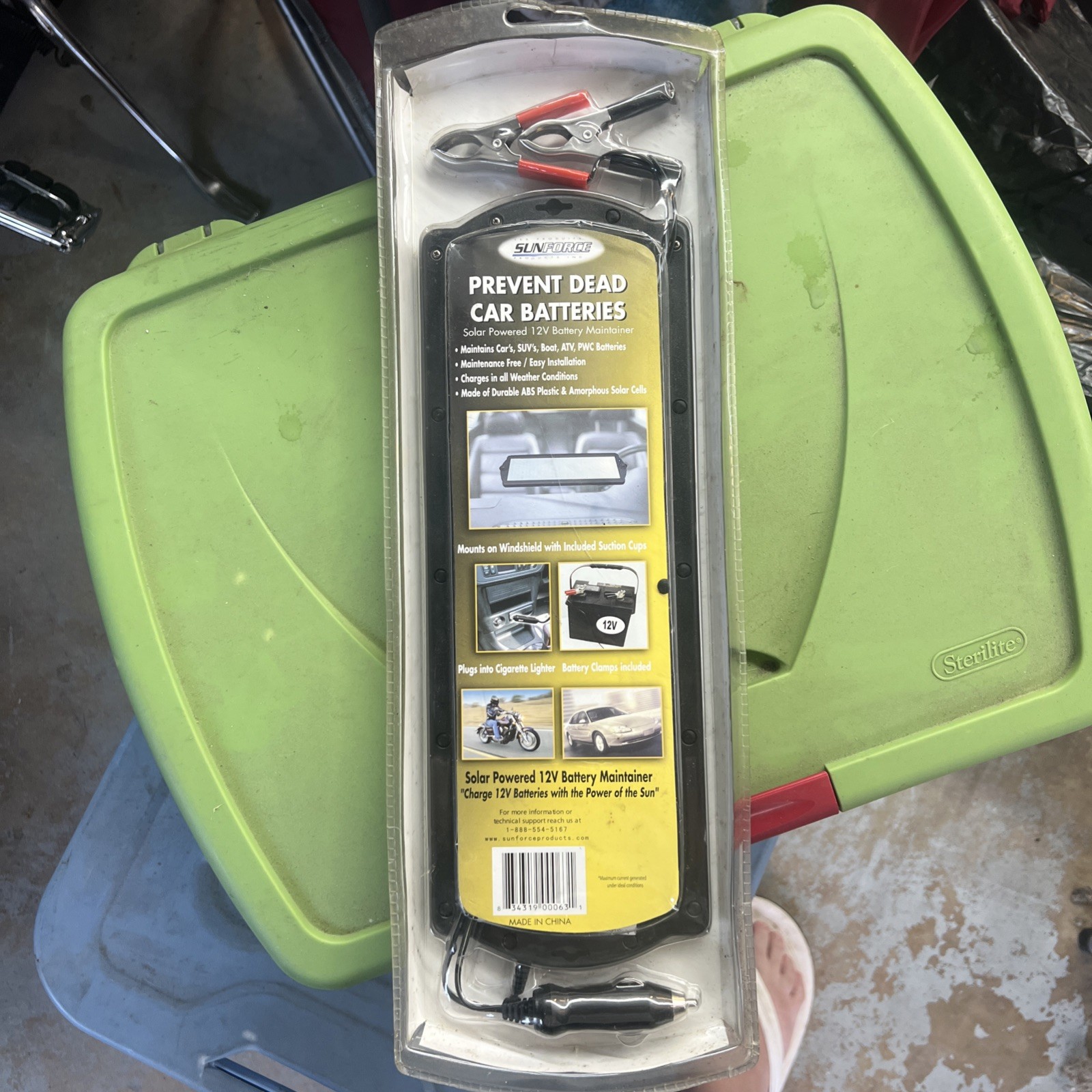 Sun Force Solar Powered 12V Battery Maintainer