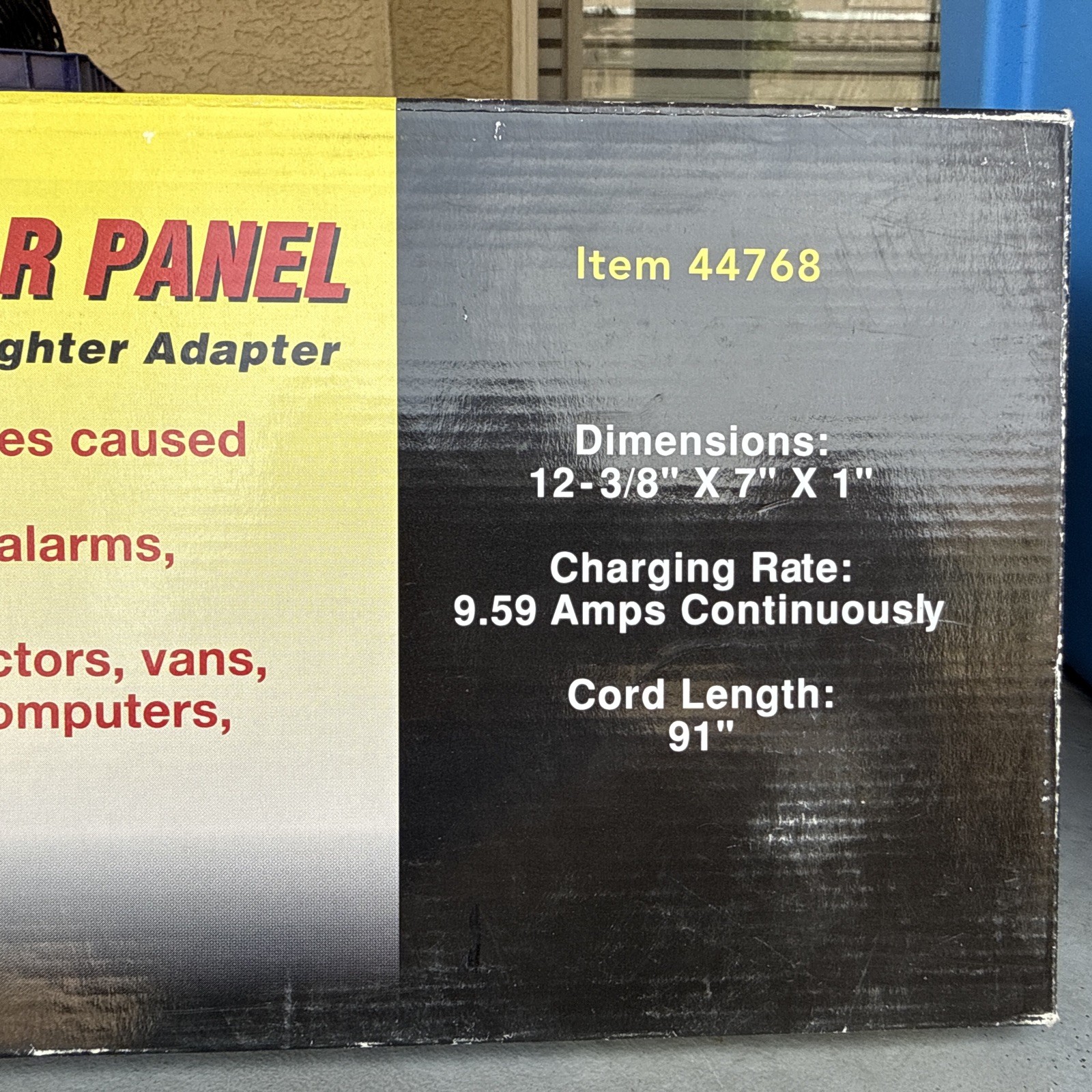 12V 1.5W Amorphous Solar Panel Battery Maintainer w/ Lighter Plug NEW