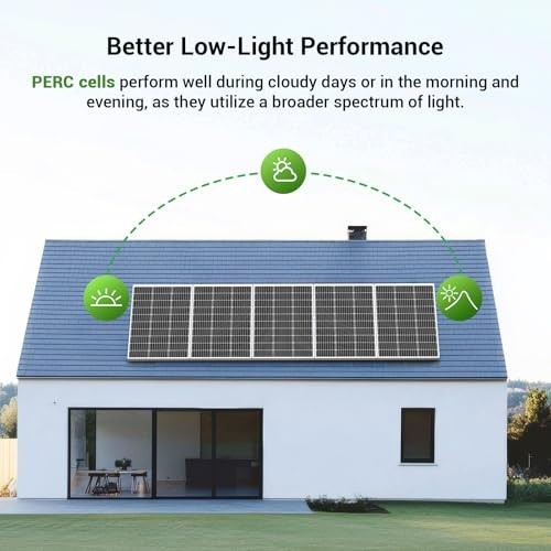 100 Watt 12V Monocrystalline Solar Panel with Solar Connectors, High Efficiency