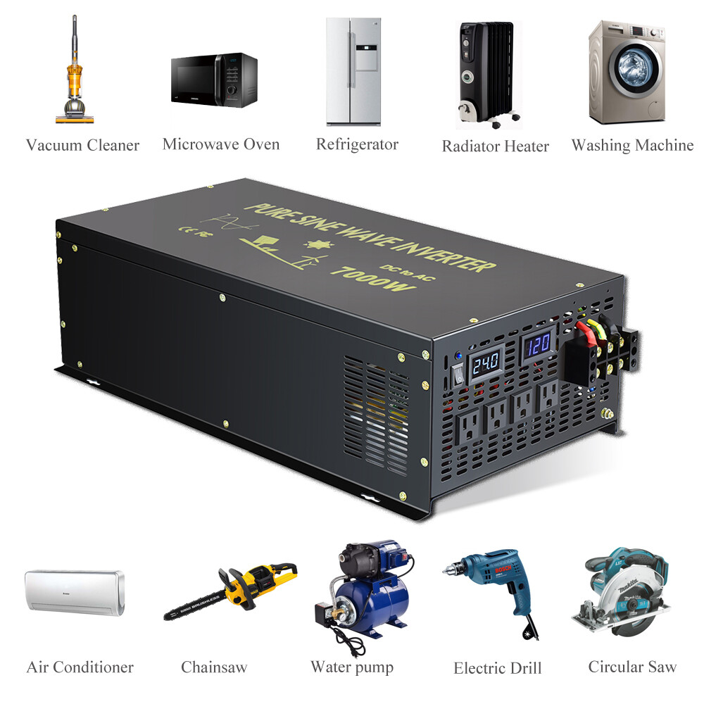 Pure Sine Wave Inverter 36V DC to AC 110V 120V Power 7000W Generator Carvan Car