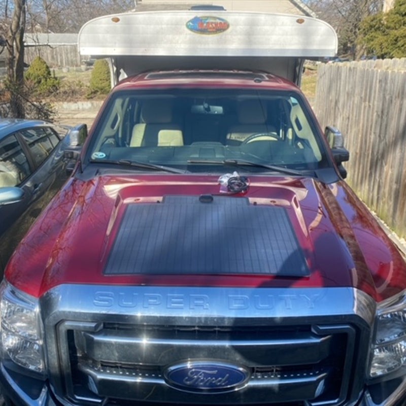 Best Lensun 95W Hood Flexible Solar Panel for Ford Super Duty 3rd Gen F250 F350