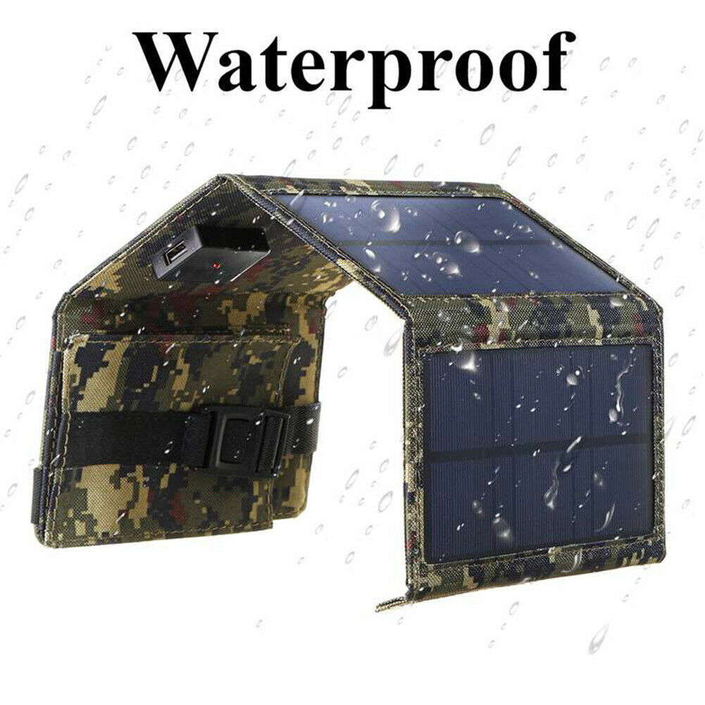 Portable 80W Solar Panel Folding Power Bank Outdoor USB Phone Charger For Hiking