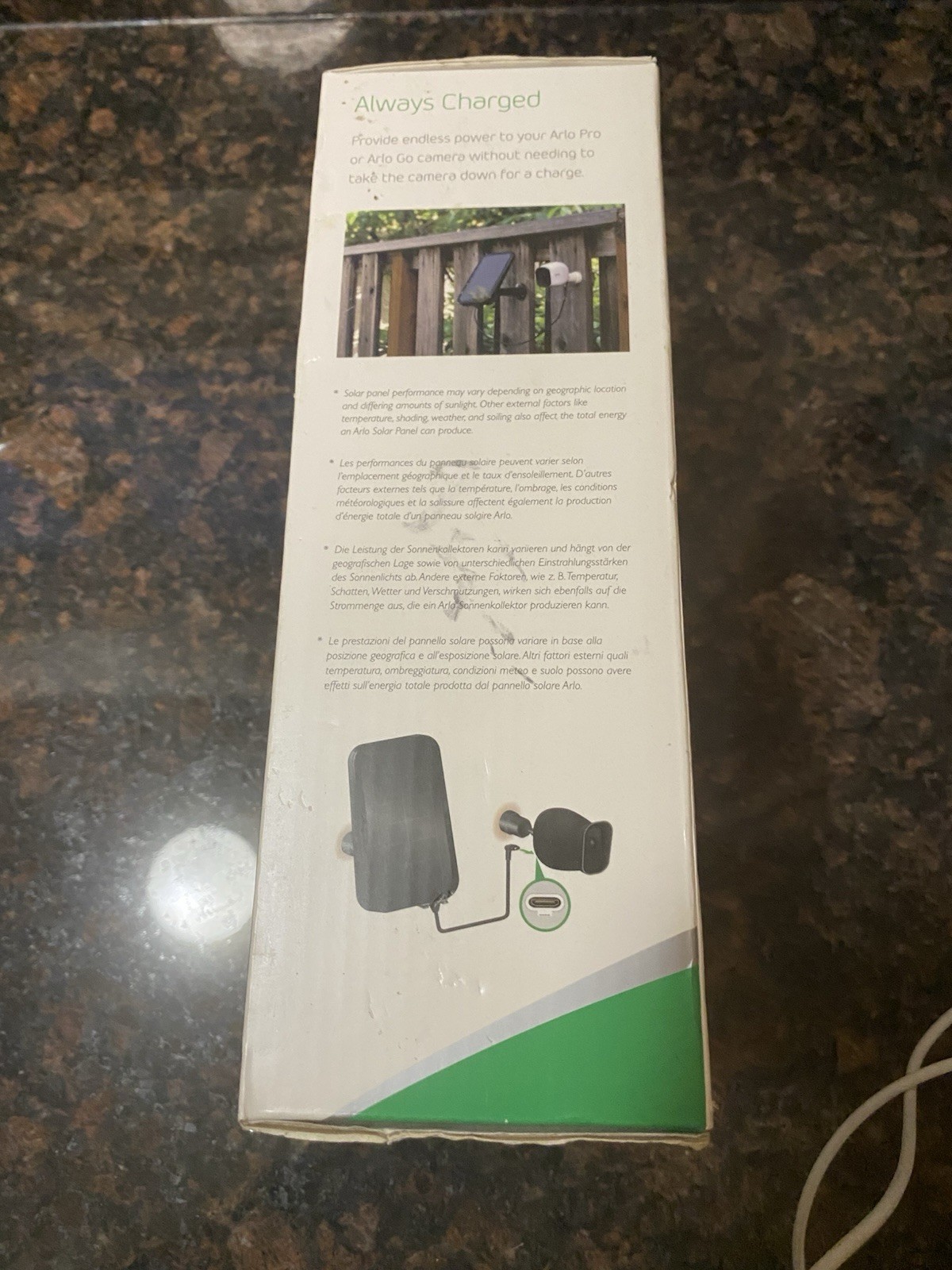 NEW NETGEAR Arlo Solar Panel VMA4600 | Arlo Pro/Go | Mount Cable Kit