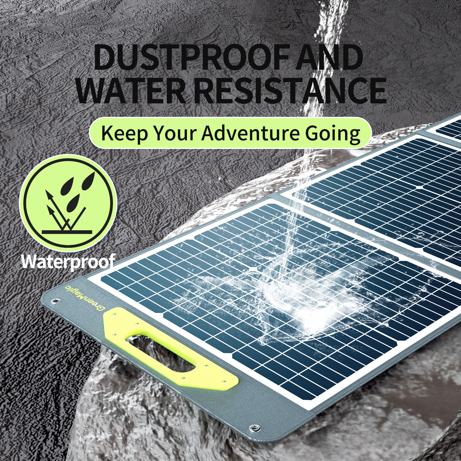 Greenmagic 120W 20V Portable Foldable Solar Panel for Generator Power Station RV