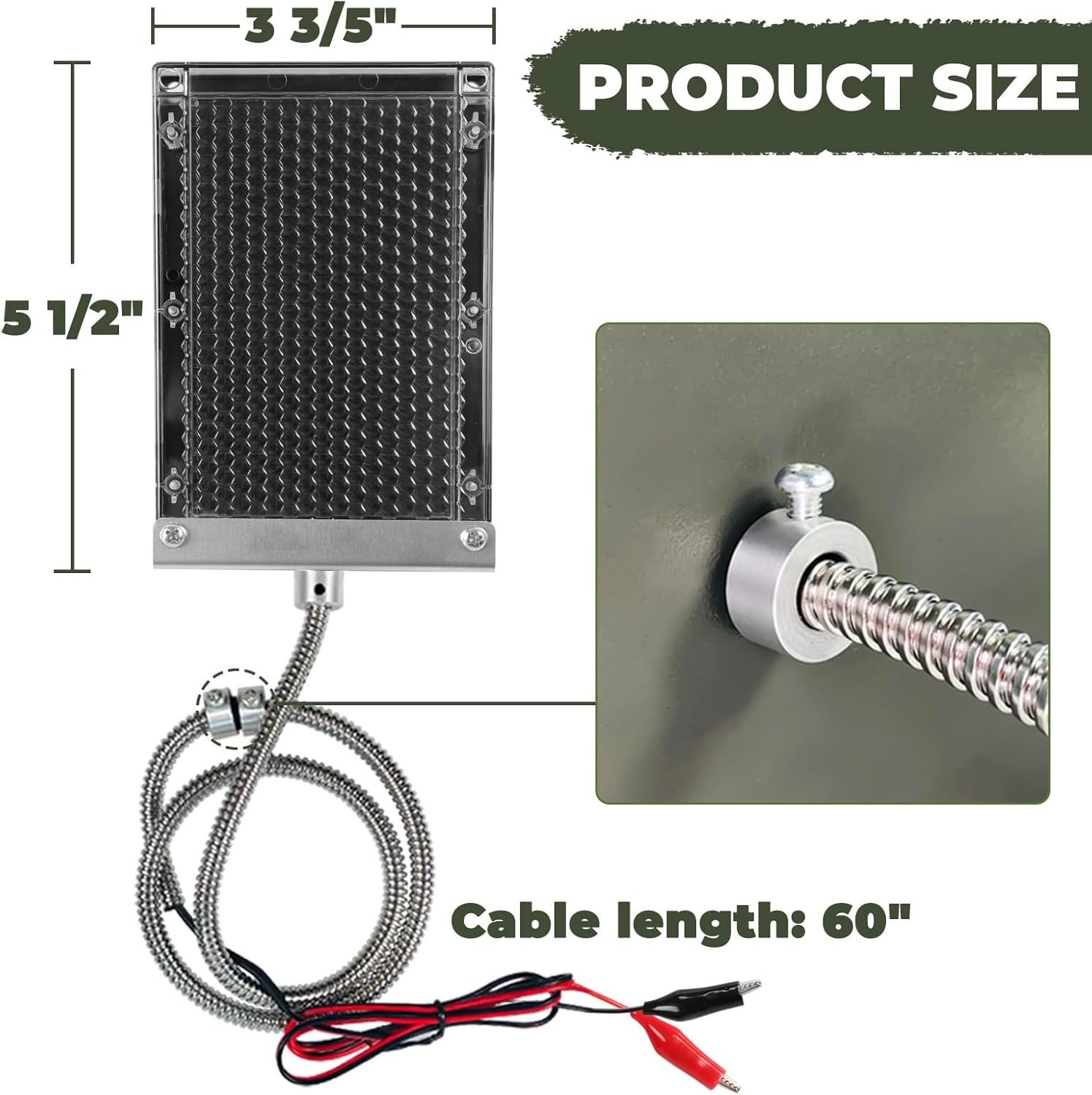 Adaptable Outdoor 6-Volt Solar Charger for Harsh Conditions – Includes Hardware