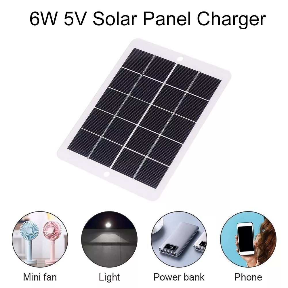 USB Solar Panel Power Bank Charger For 6W 5V Compact Design for Phones