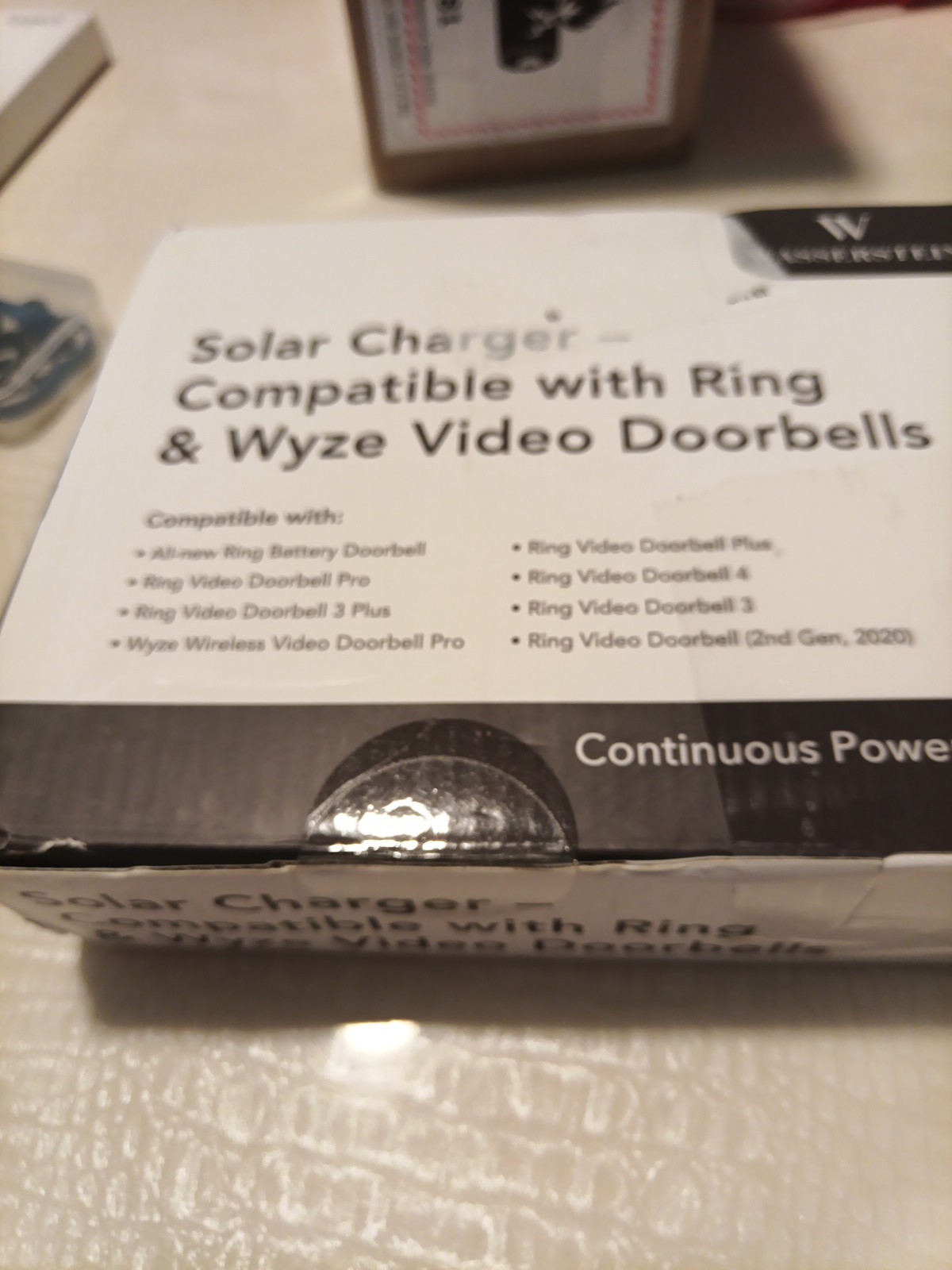Wasserstein 2.5W Solar Charger for Ring Battery Doorbell Pro, Plus & Wyze Pro