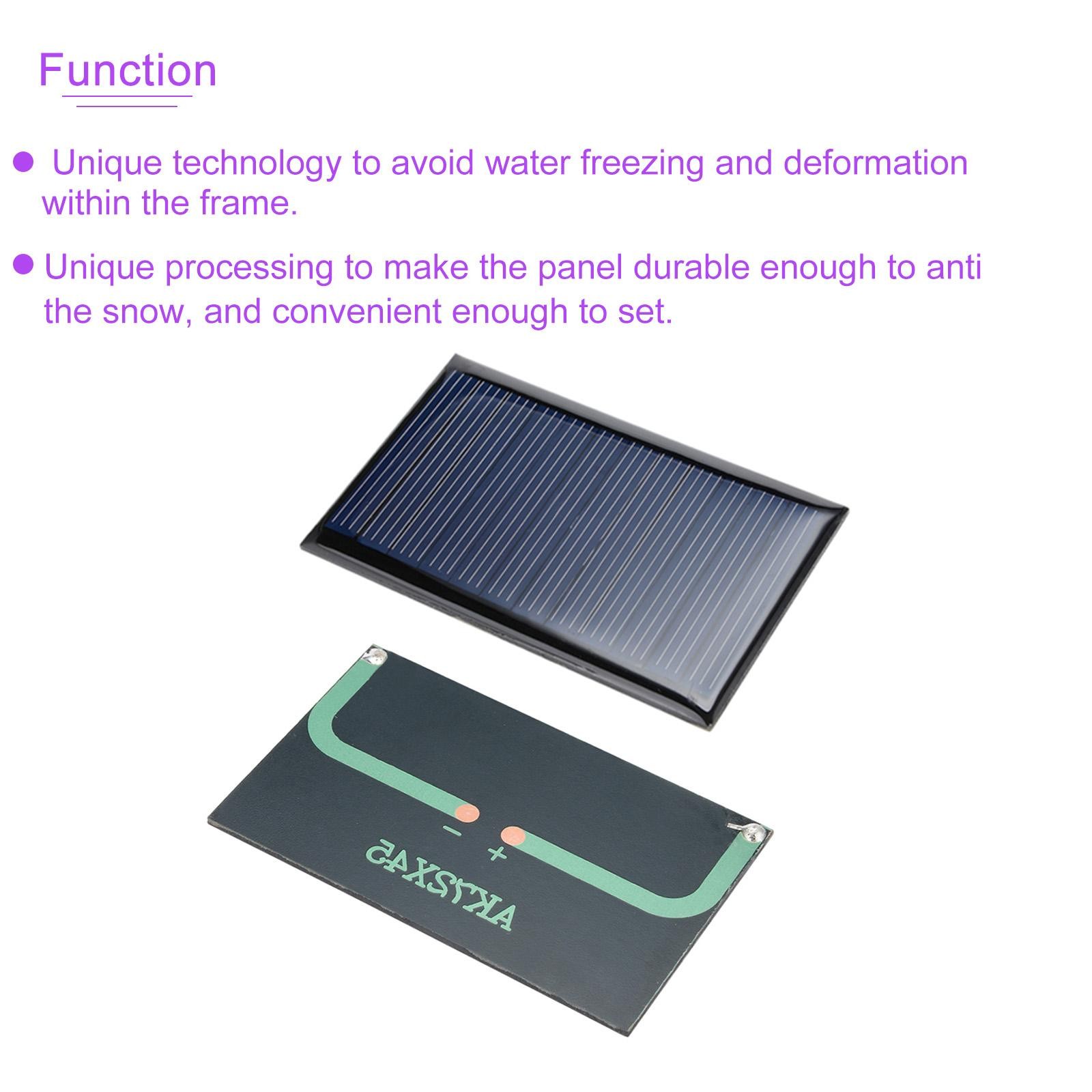 5 Pack Mini Solar Panel Cell for DIY Electric Power Project 6V 60mA 72mm x 45mm