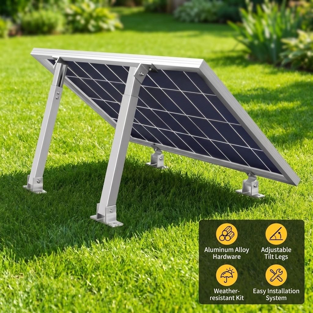 36-68cm Adjustable Solar Panel Mount Bracket Kit Ground Multifunction Support