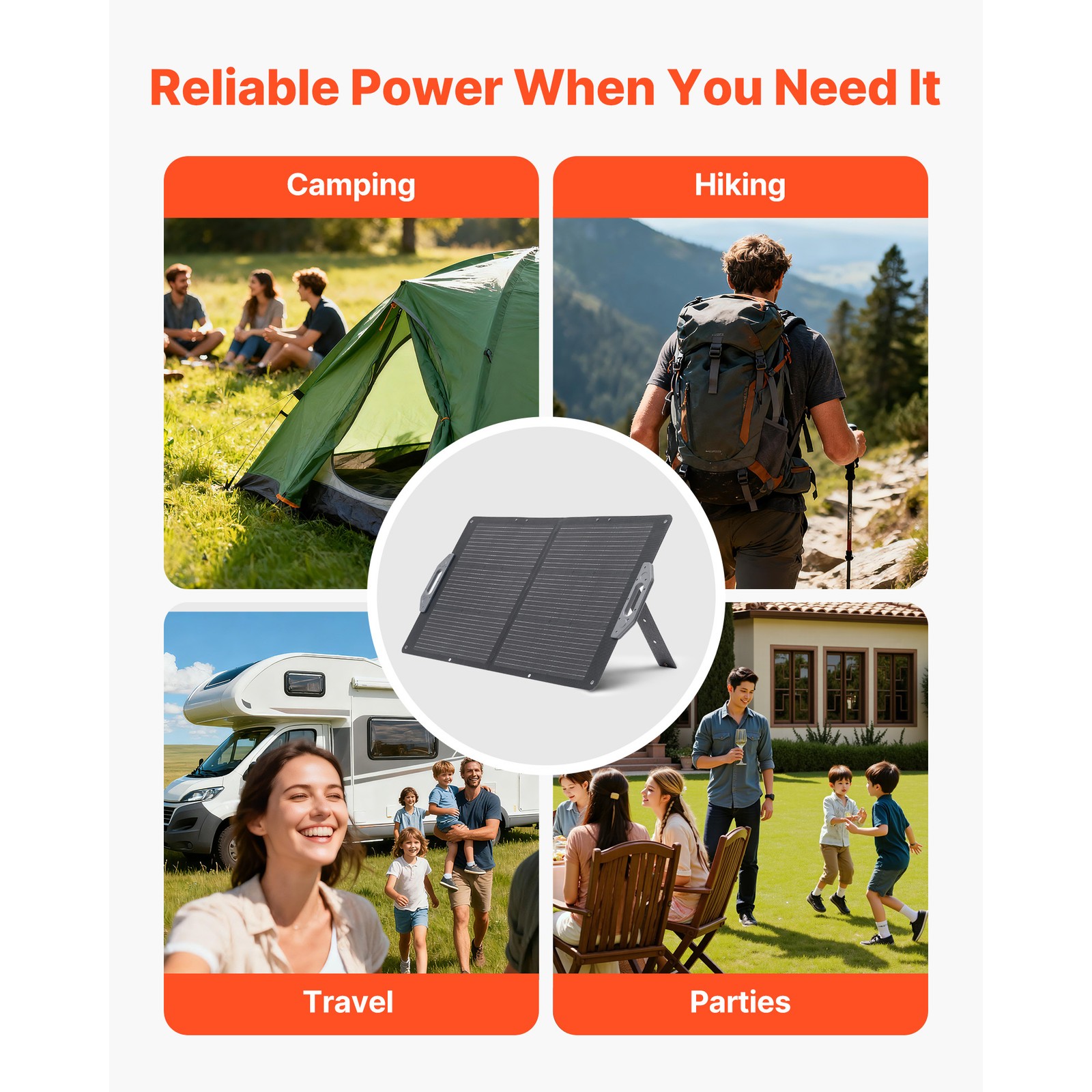 Uimoso 100W Portable Foldable Solar Panel Charger with Monocrystalline Design