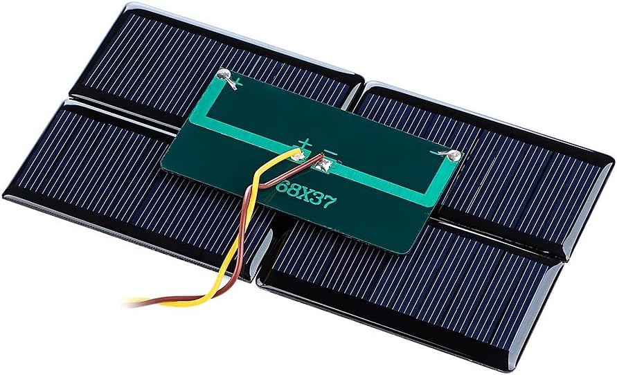 10Pcs 5V 60mA Mini Polycrystalline Solar Panels Cells 68mmx37mm/2.67″x1.45″ f…