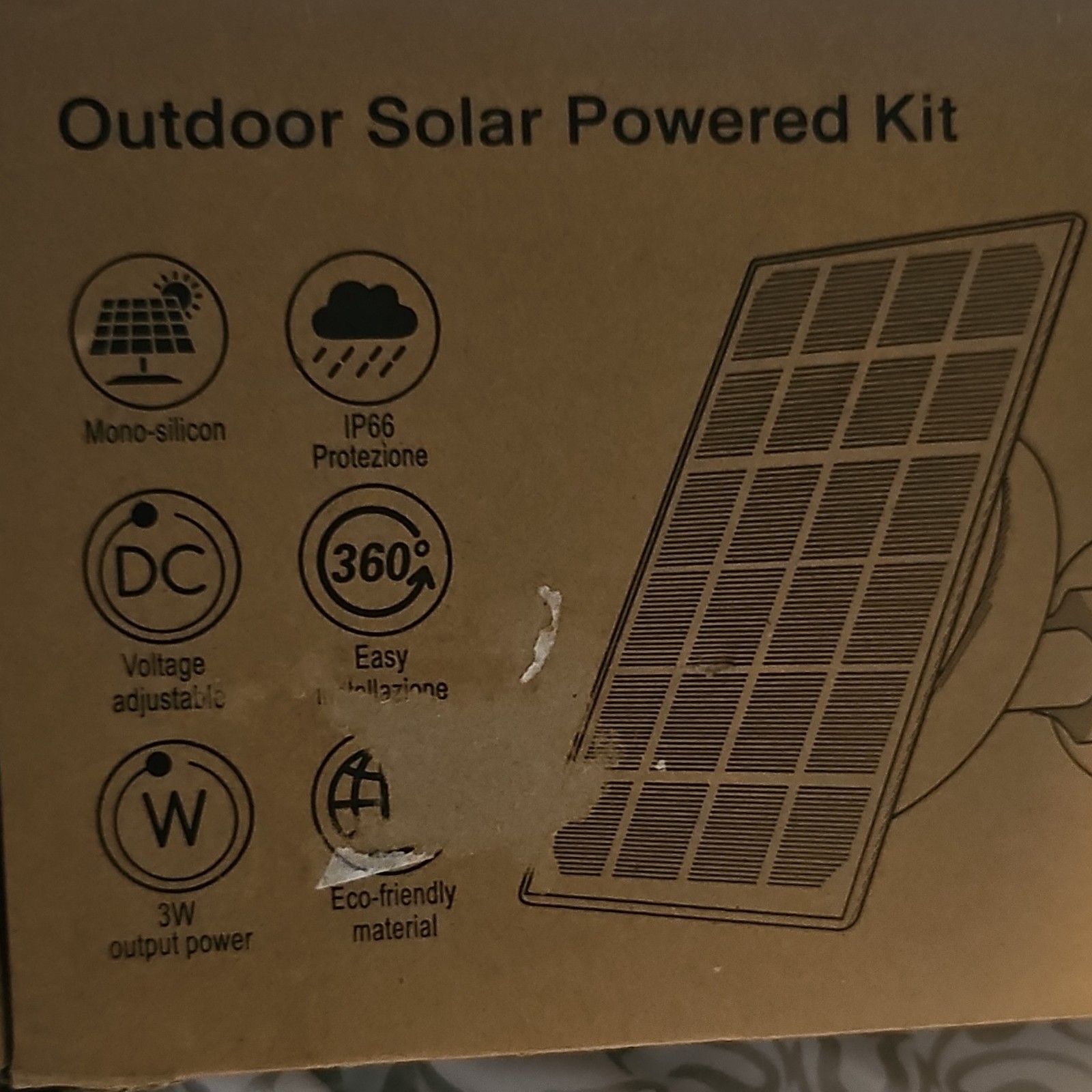 Outdoor Monocrystalline Solar Panel Kit 3W IP66 Voltage Adjustable Eco-Friendly