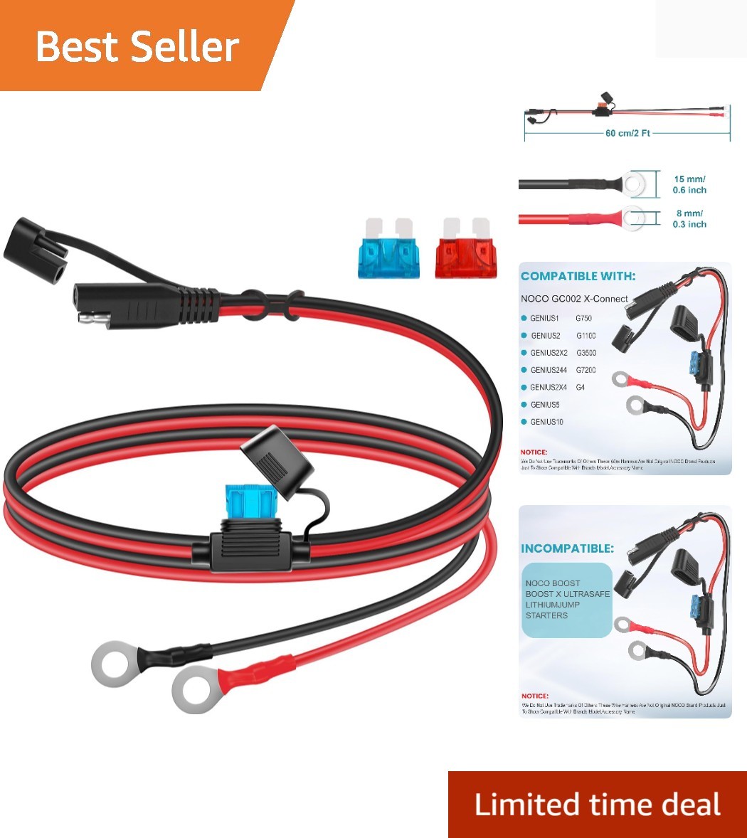16AWG SAE Extension Cable 2FT – Durable Power Connector for Outdoor Adventures
