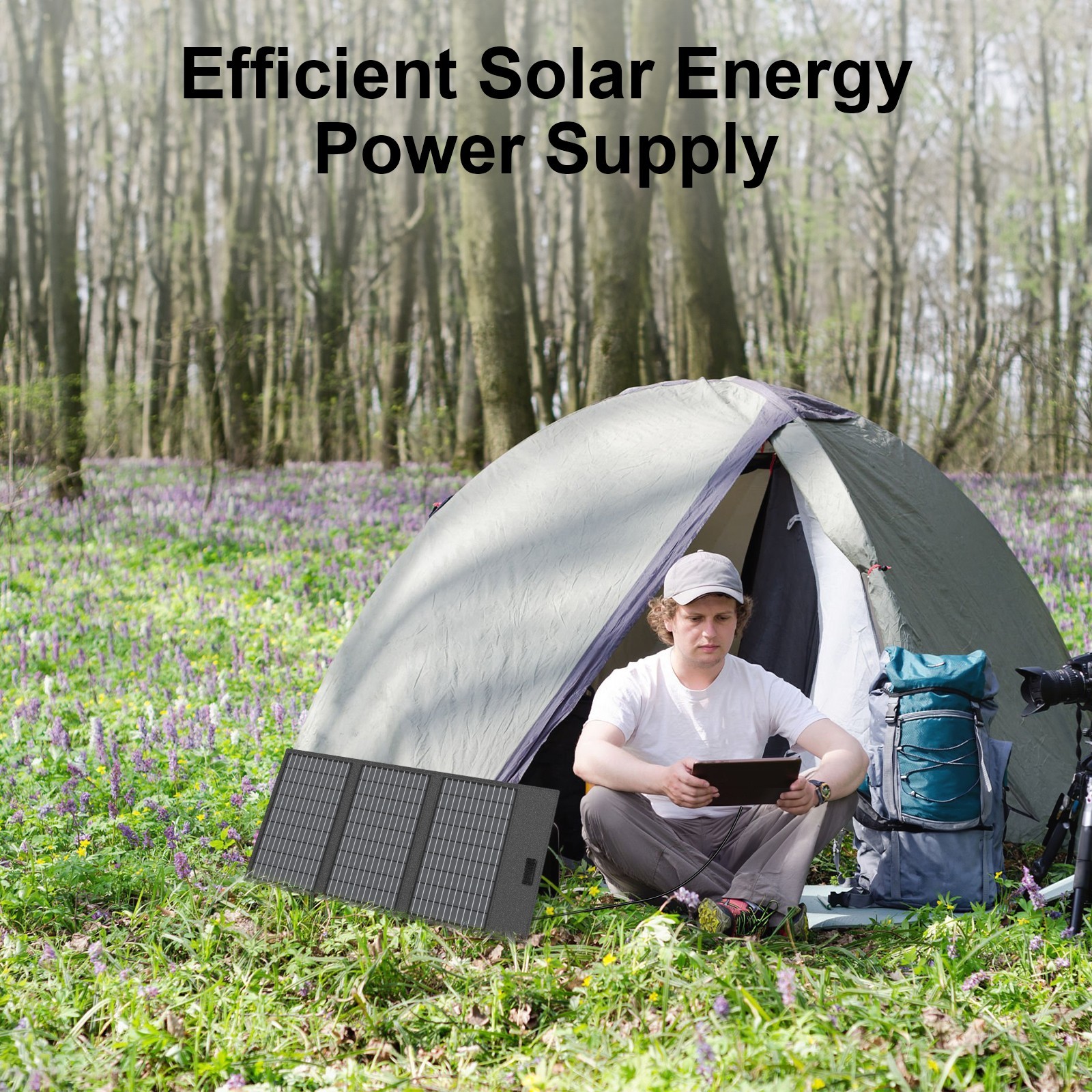 Solar Panel 45W 60W foldable USB DC7909 for Anker Power Station SOLIX C300 288Wh