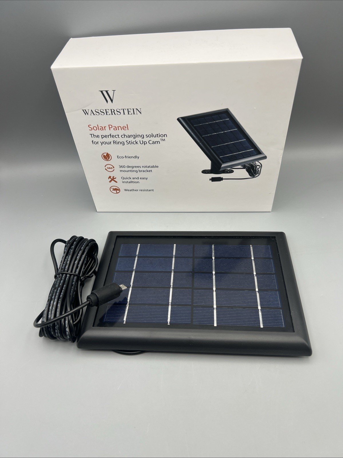 Wasserstein Solar Panel Ring Stick Up Cam