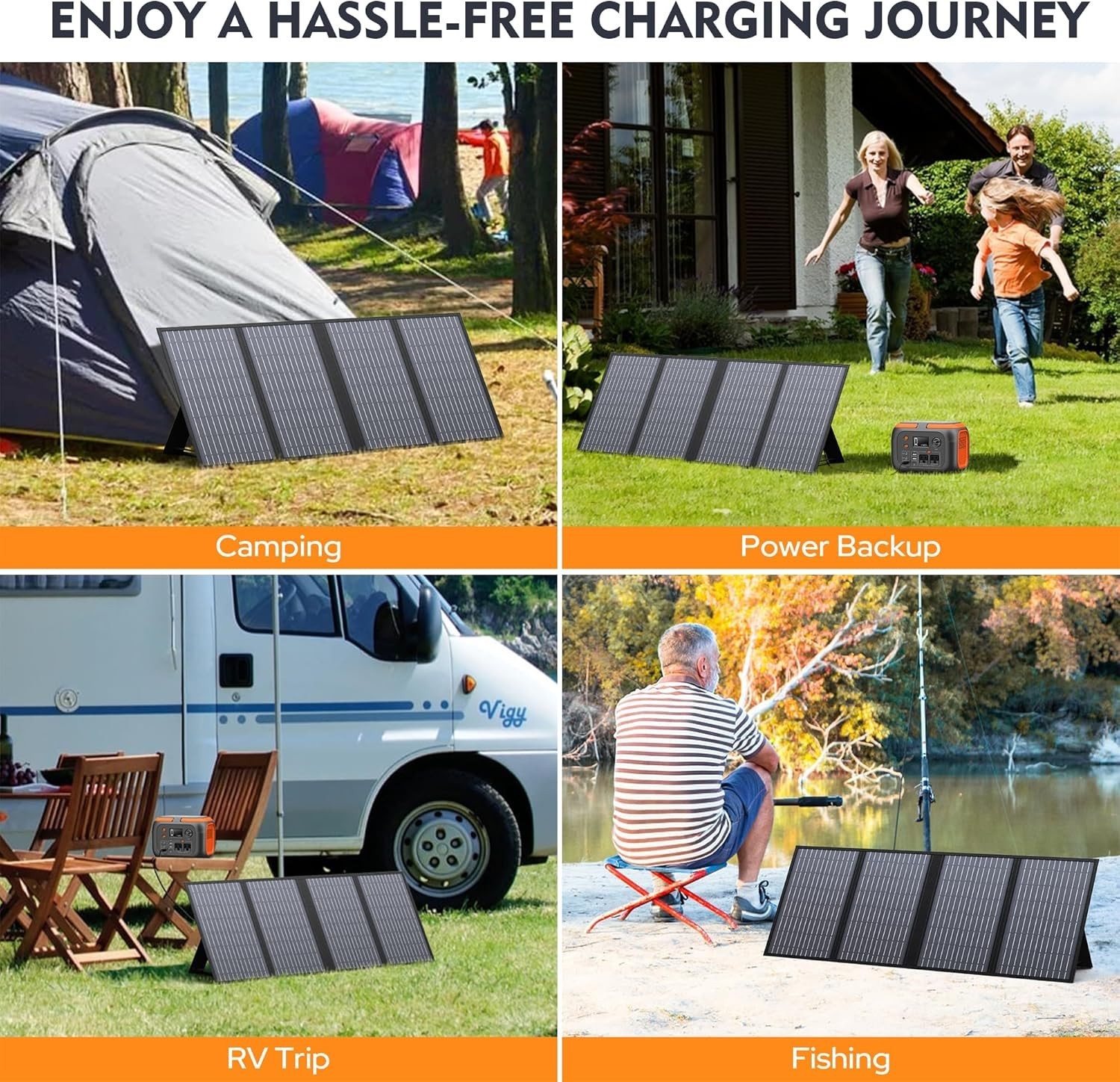 60W Foldable Solar Panel Charger with 18V DC Outlet for Portable Power Statio…