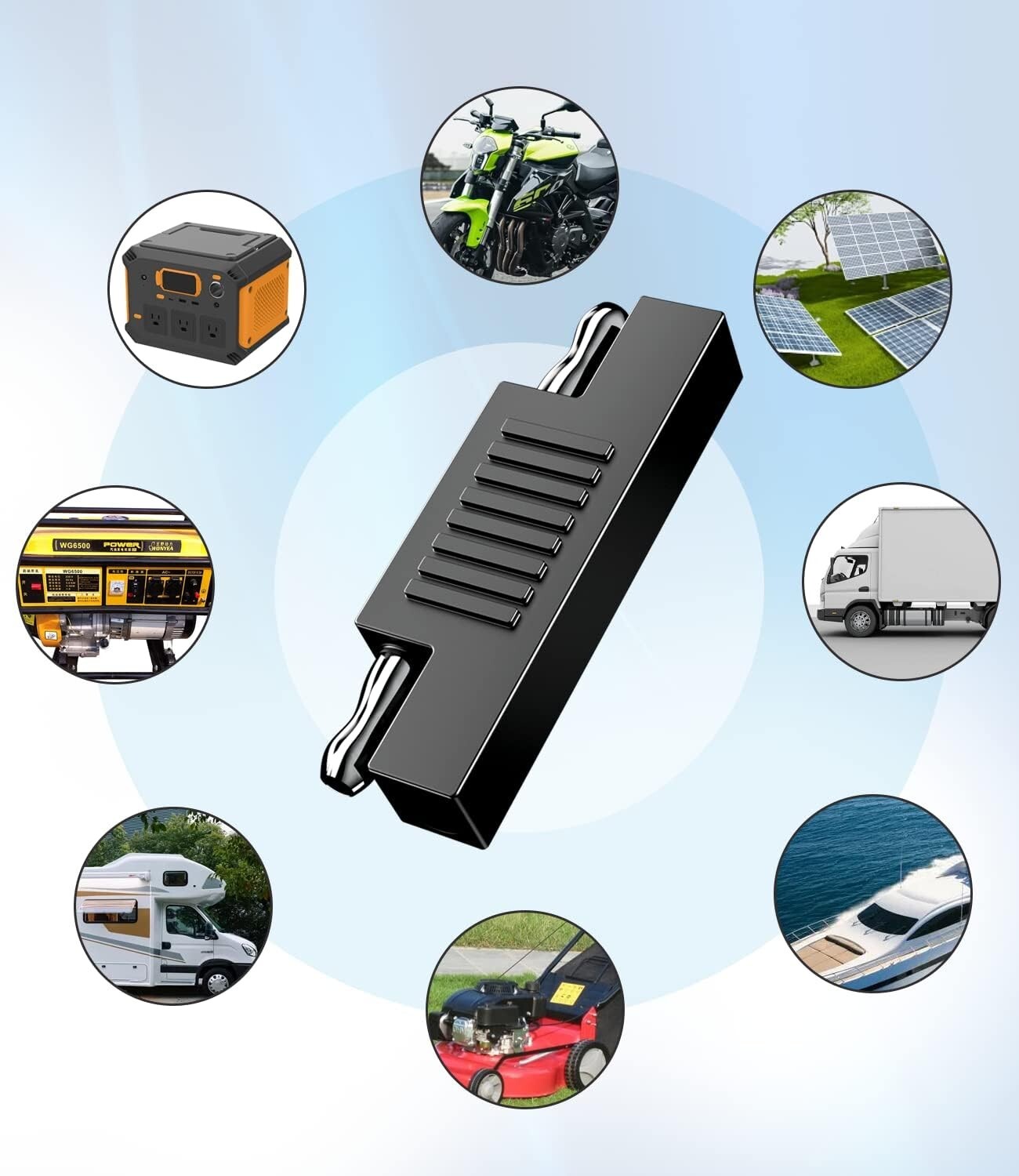 Versatile SAE Polarity Reverse Adapter Connectors for 12V/24V Systems – 5 Pack
