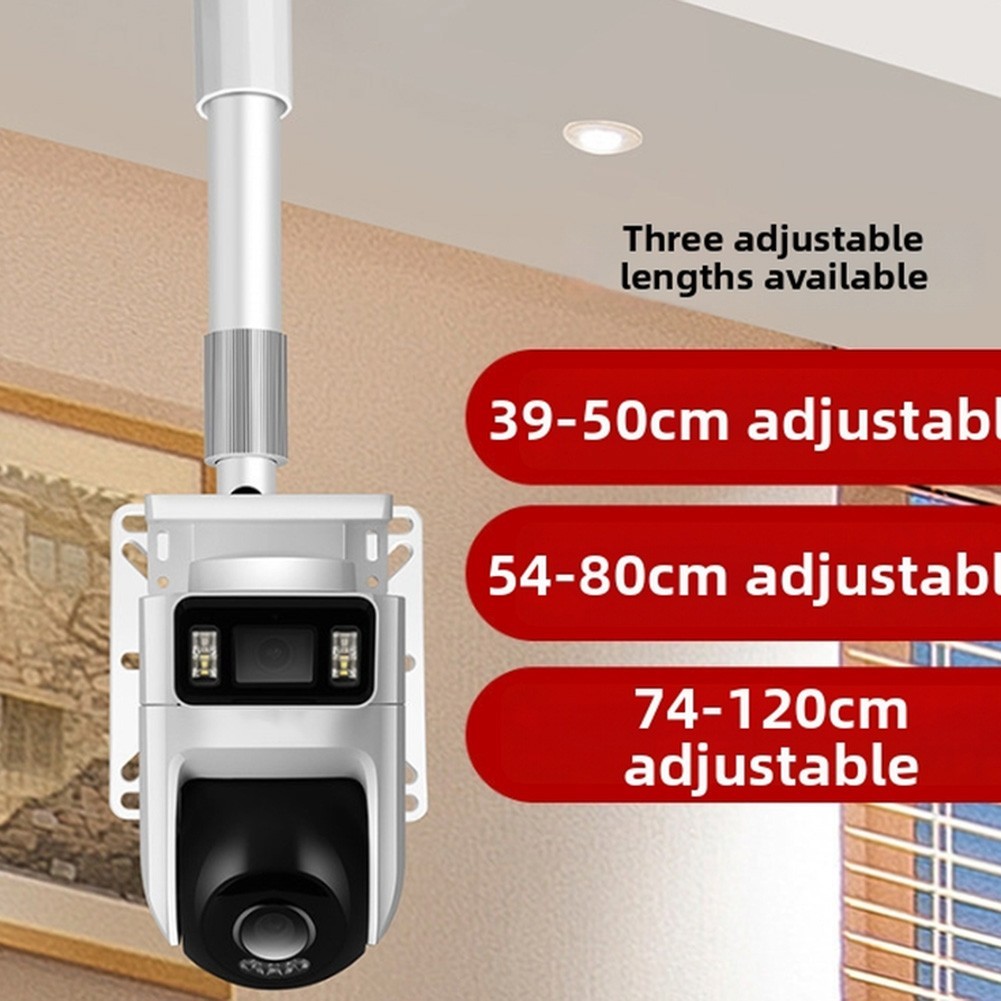 Telescopic Camera Bracket for Wall Mounting Without Drilling White Finish