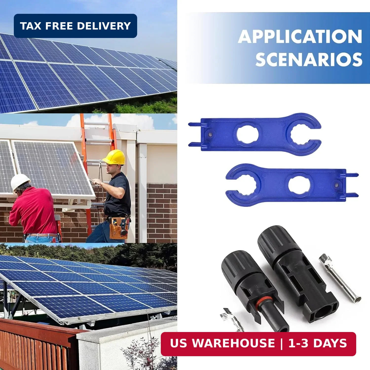 16 PCS Solar Panel Connectors, Male/Female IP67 Waterproof 1000V 30A Solar Cable