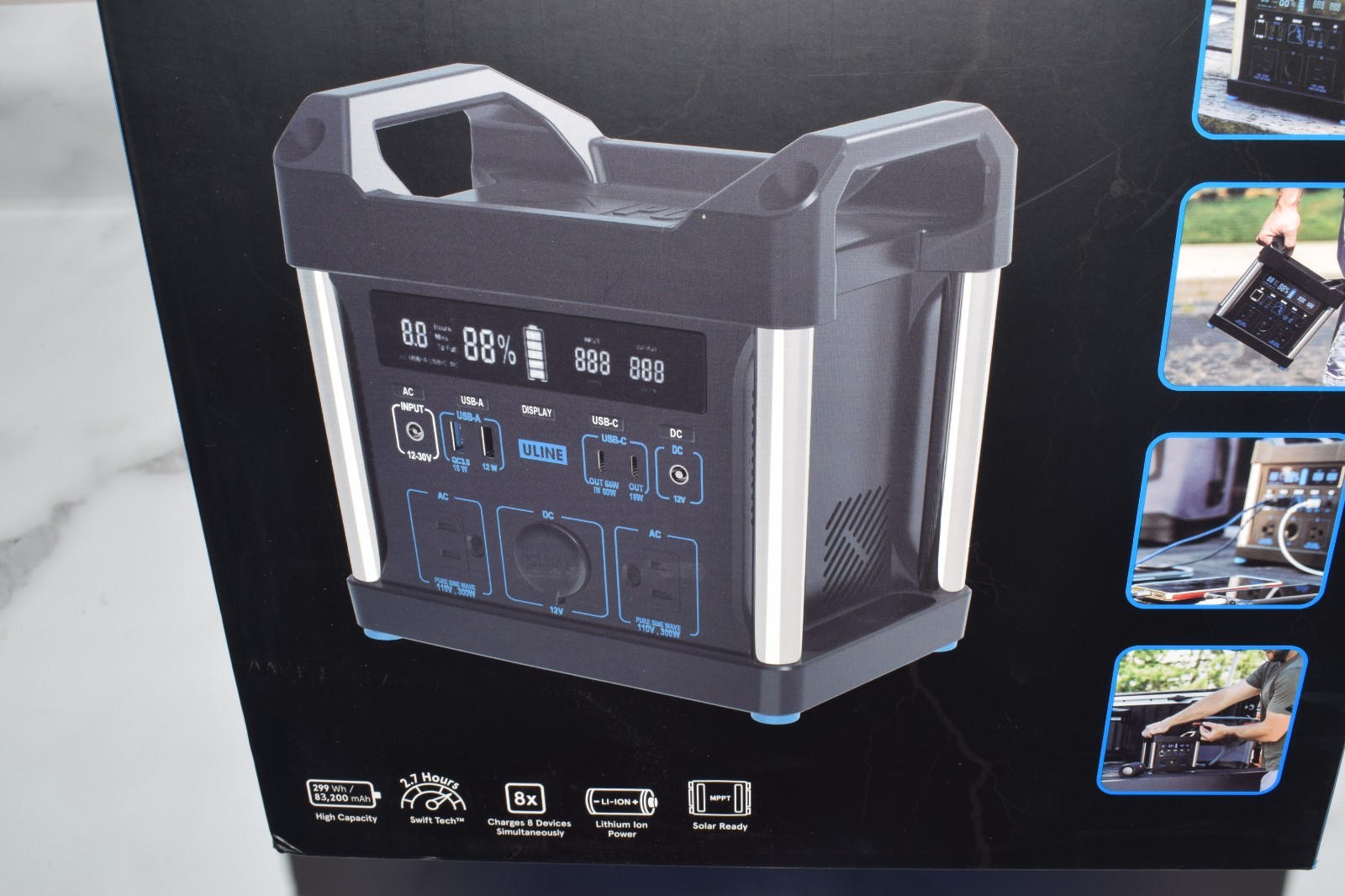 Power Ridge X-300 Portable Power Station 299Wh 83200mAh Lithium Solar Generator!