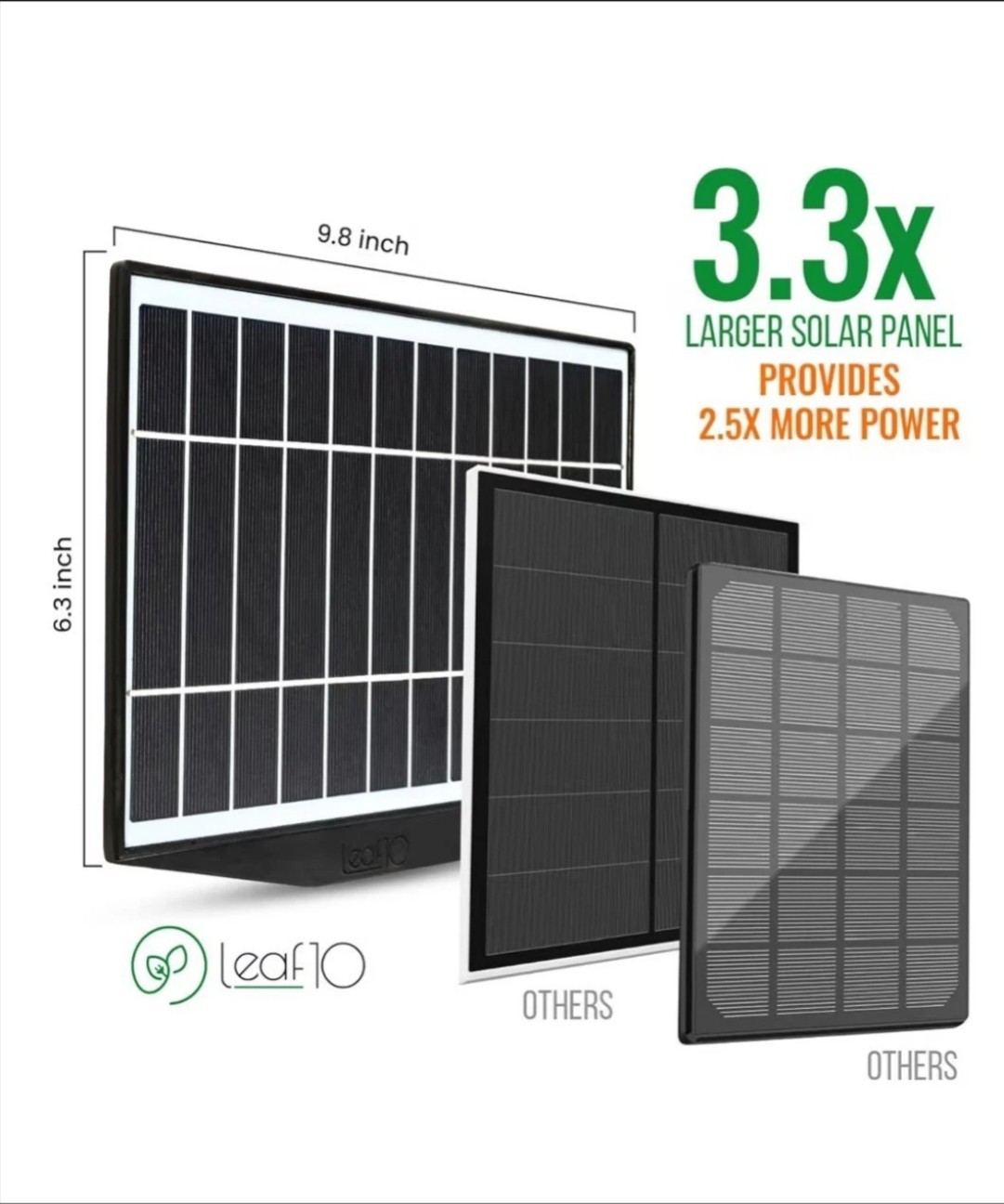 Leaf 10 5W Solar Panel Charger for Arlo Pro 3, Pro 4 & Ultra Cameras