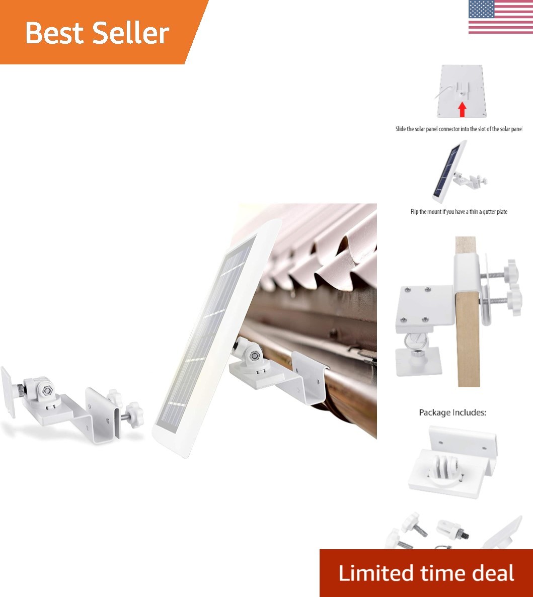 Effortless Solar Panel Installation – Gutter Mount for Ring, Arlo, & Blink Cams