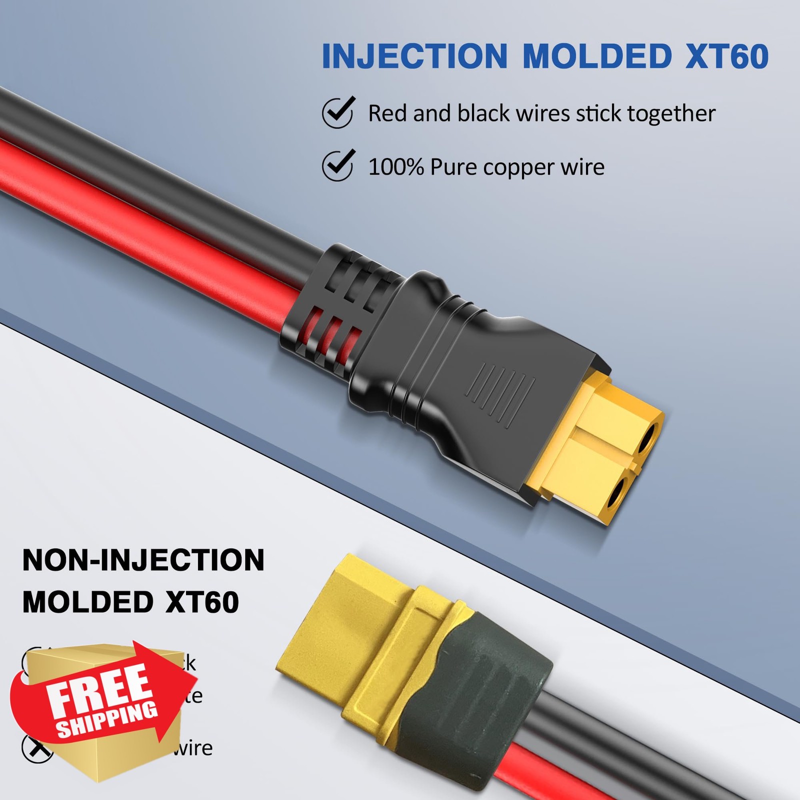 Naponal 12AWG-XT60-2FT XT60 Extension Cable